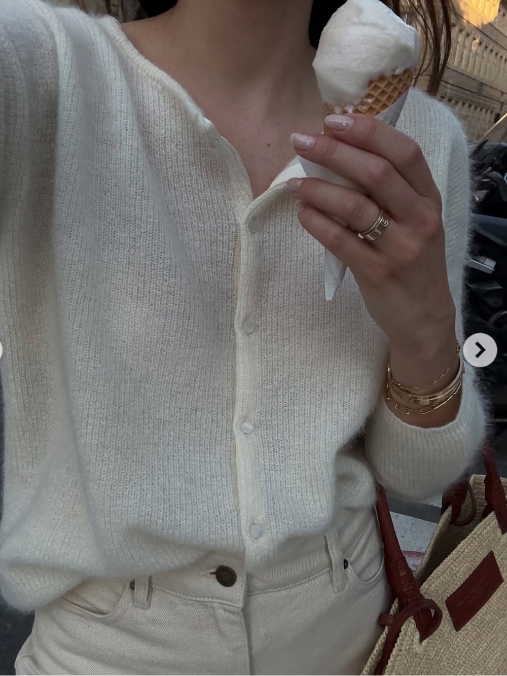 Sézane Gaspard Cardigan Ecru - Picture 3 of 7